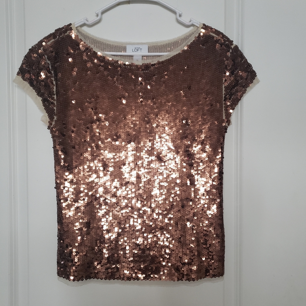 Loft Sequin Blouse Size XS